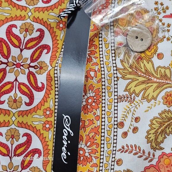 Soiree Women's Floral Paisley Print Sleeveless Button Back Top Size Small NWT - Picture 9 of 13